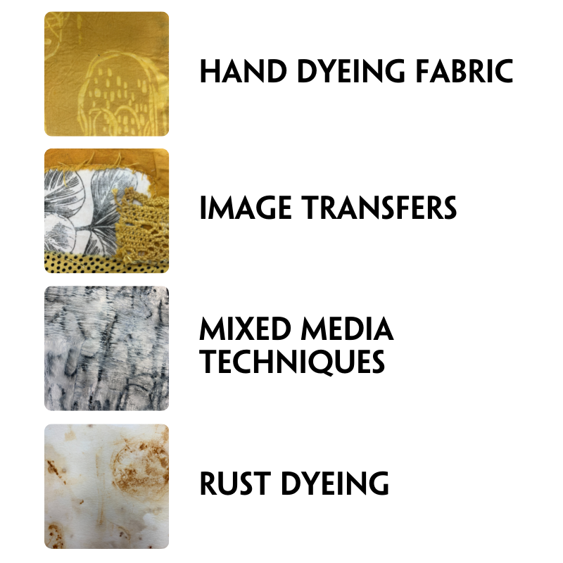 Mixed media techniques used in class