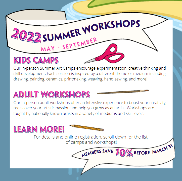 Summer workshops and camps in Petoskey and Traverse City