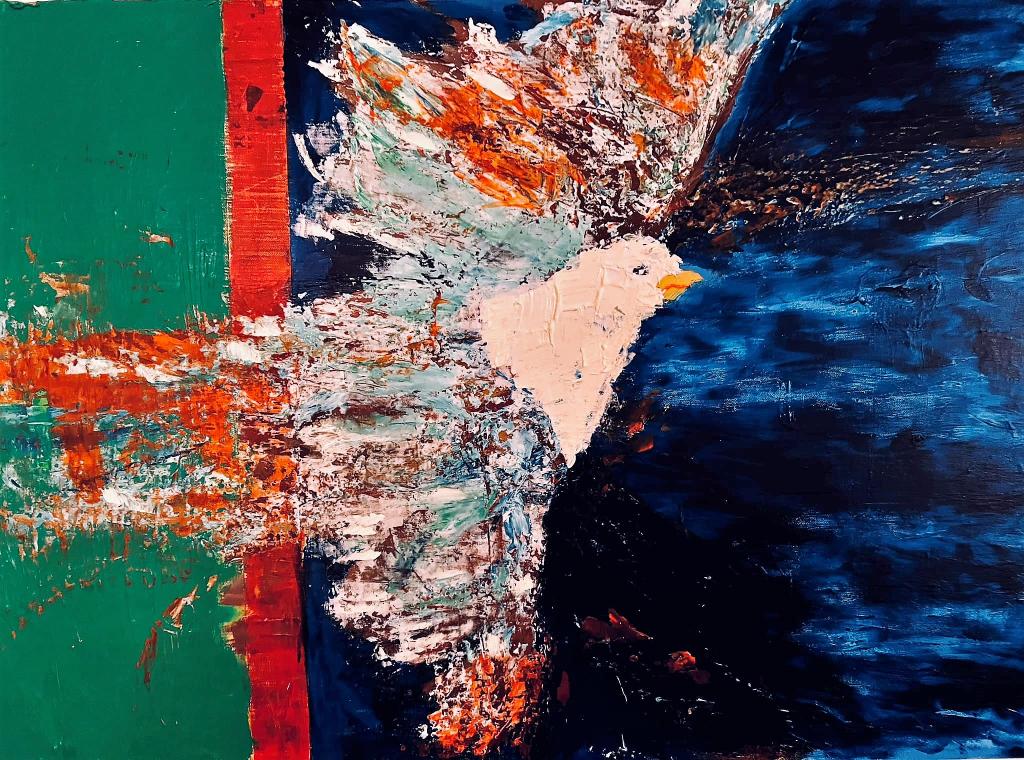 Original painting titled "freebird" acrylic on wrapped canvas
