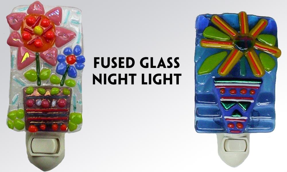 fused glass night lights