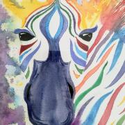 Painted zebra